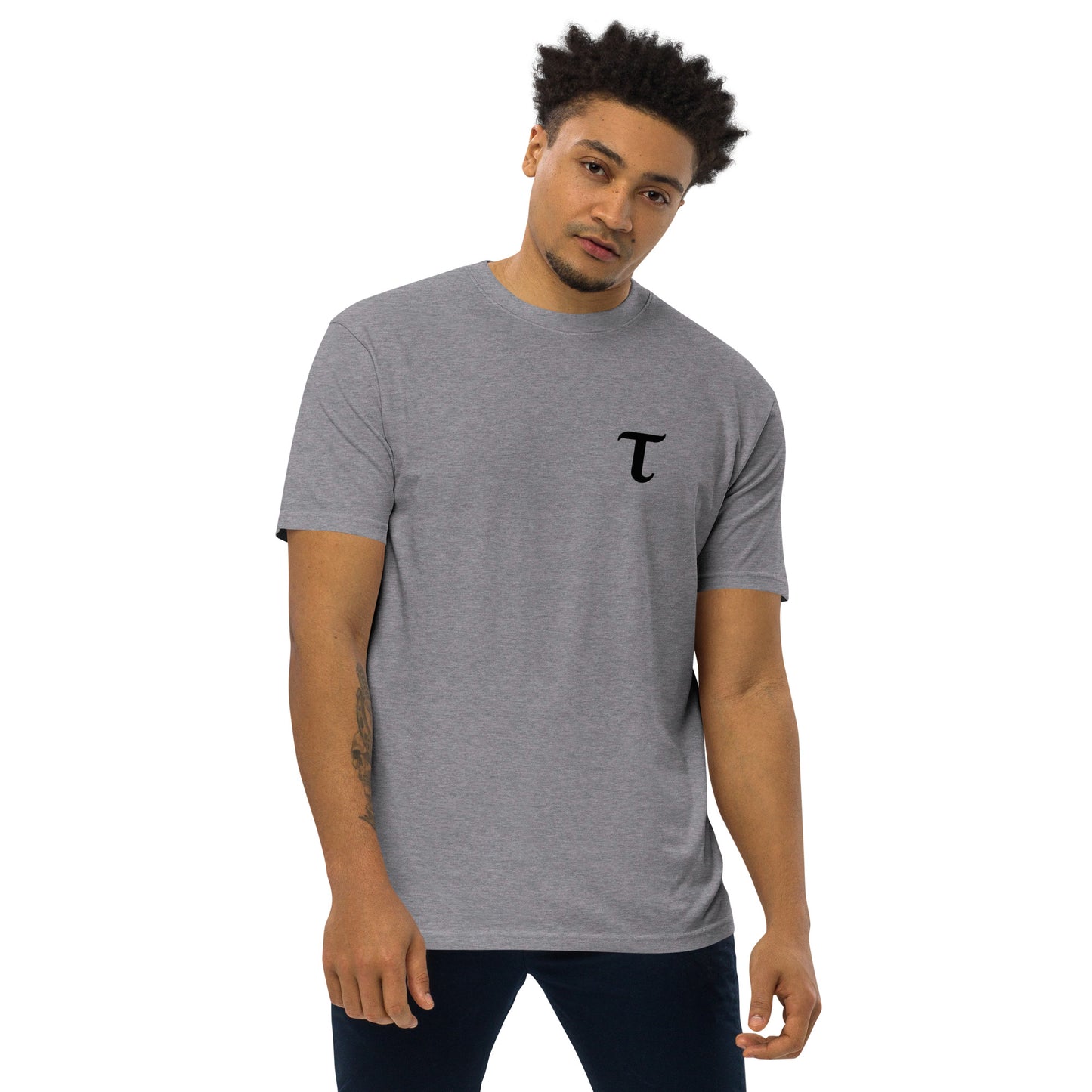 Who is Yuma Rao? Men’s premium heavyweight tee (no front pocket, black printing)